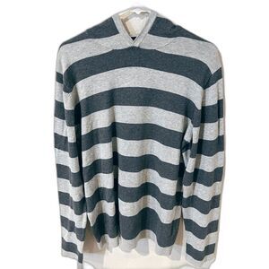 French Connection Striped Hooded Men’s L Sweater